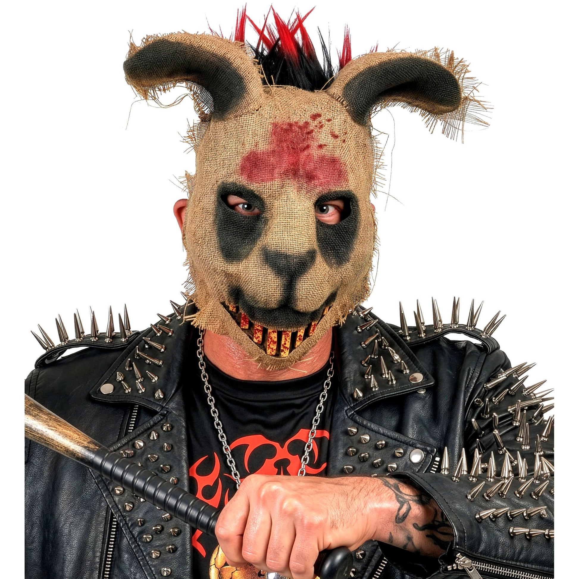 "HORROR HASENMASKE AUS PLASTIK & STOFF" – Ansicht 4