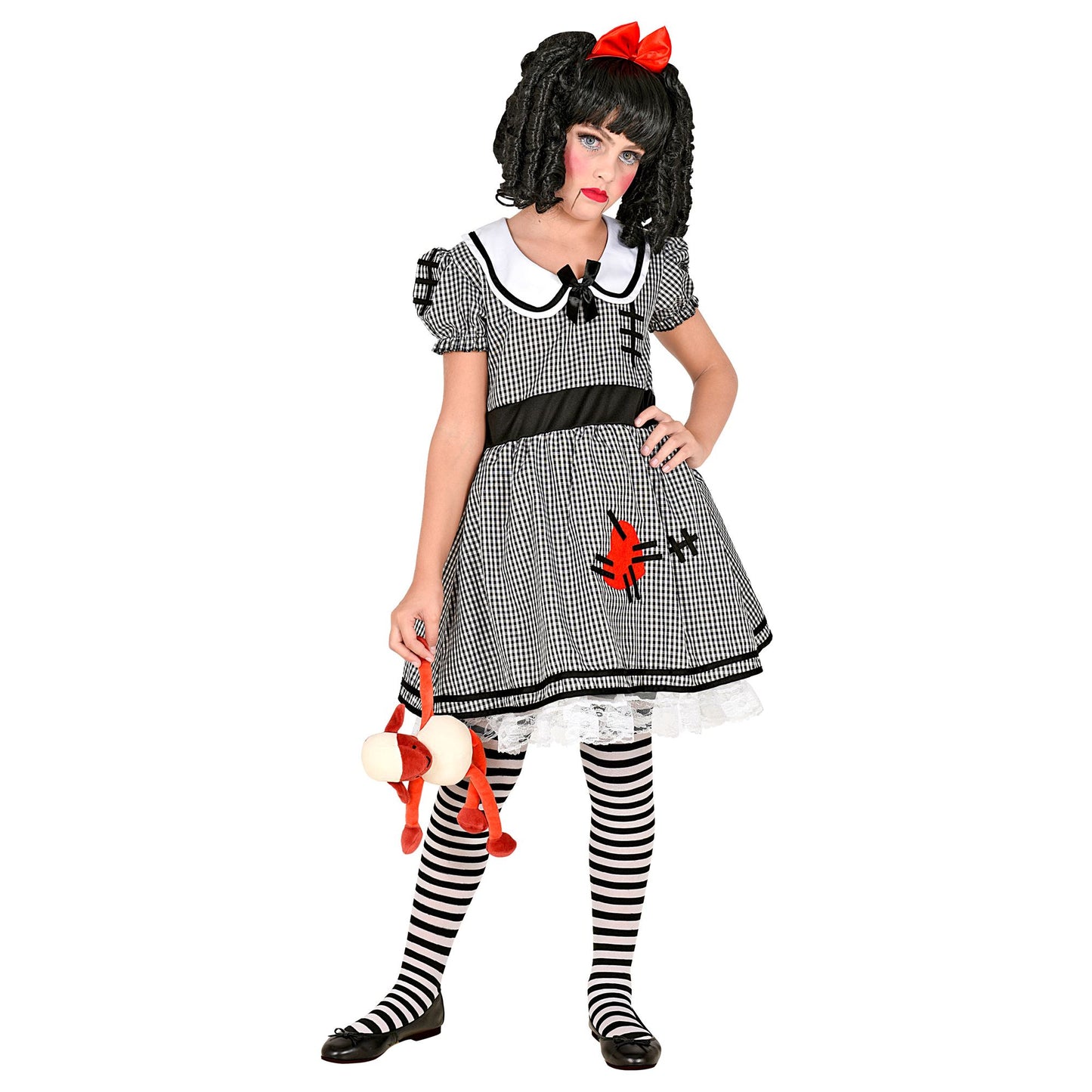 "HORROR PUPPE" (Kleid mit Reifunterrock, Haarschleife) – Vorderansicht