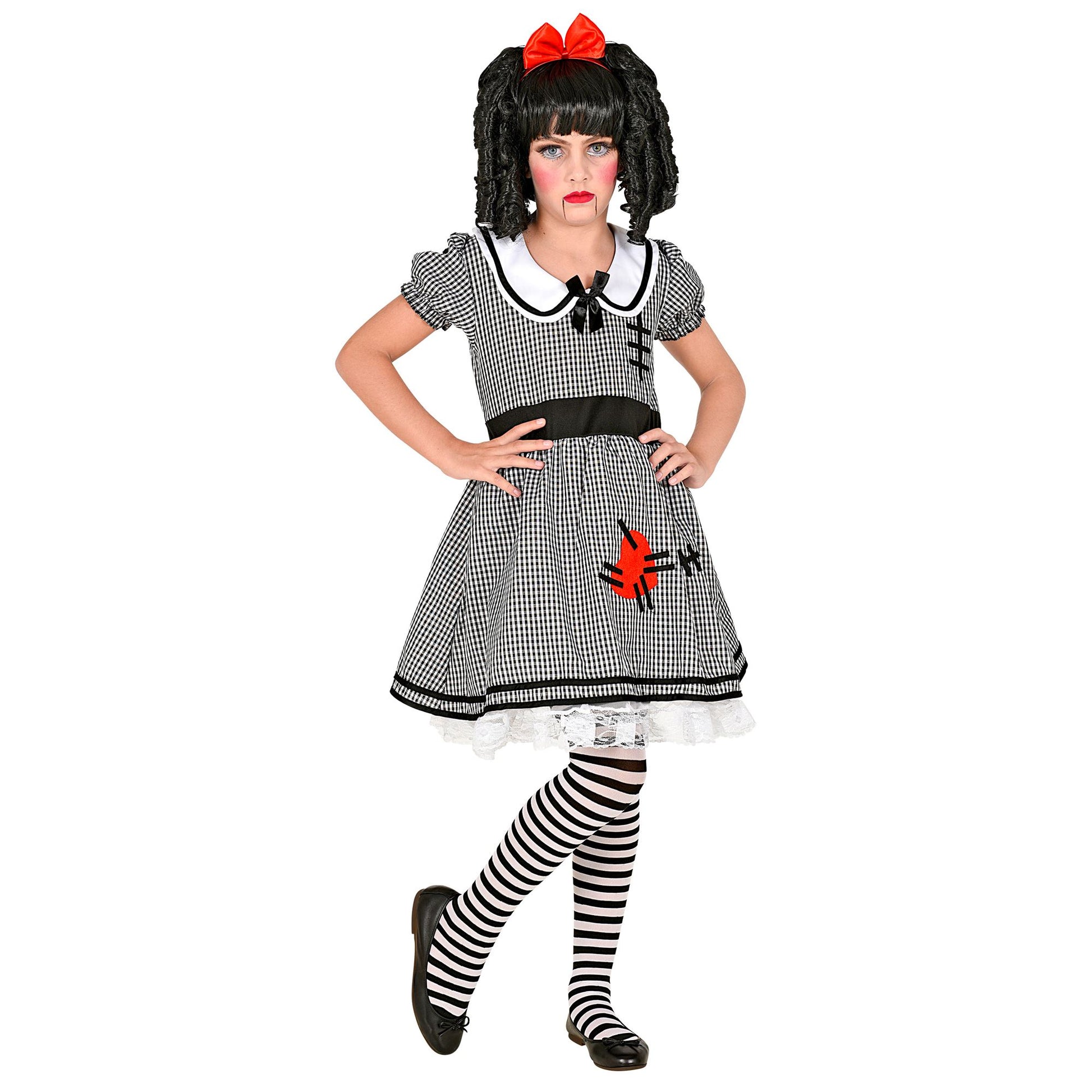 "HORROR PUPPE" (Kleid mit Reifunterrock, Haarschleife) – Detailansicht