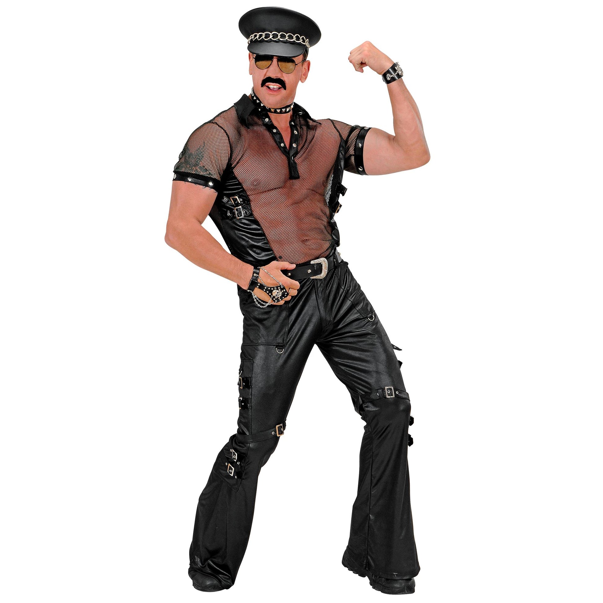 "HOSE ROCKER/MOTORRADFAHRER" Kunstleder – Ansicht 3