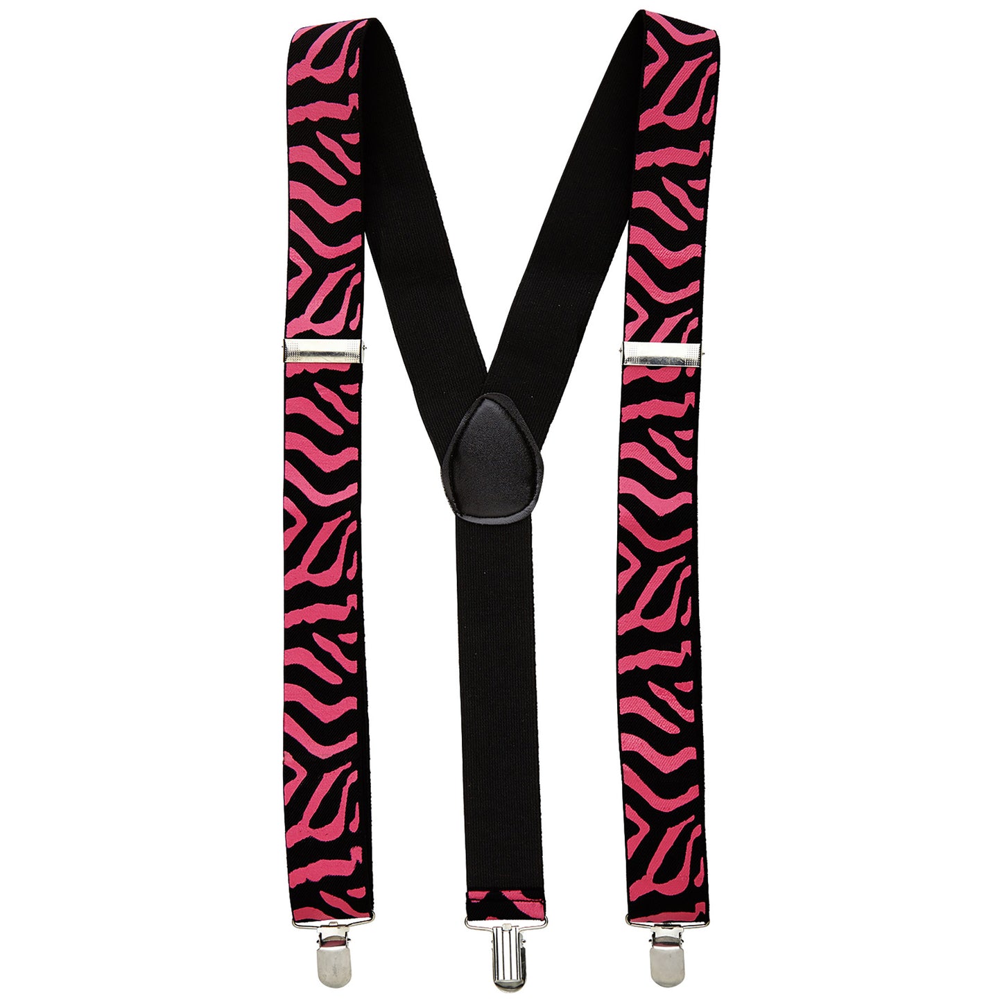"HOSENTRÄGER PINK ZEBRA" – Vorderansicht