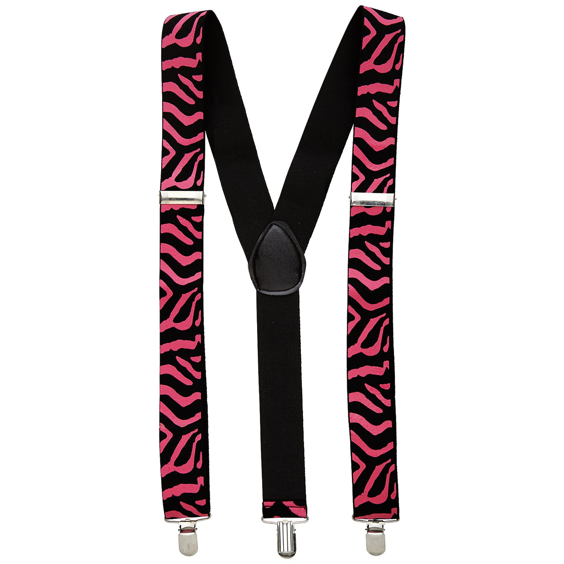 "HOSENTRÄGER PINK ZEBRA" – Vorderansicht