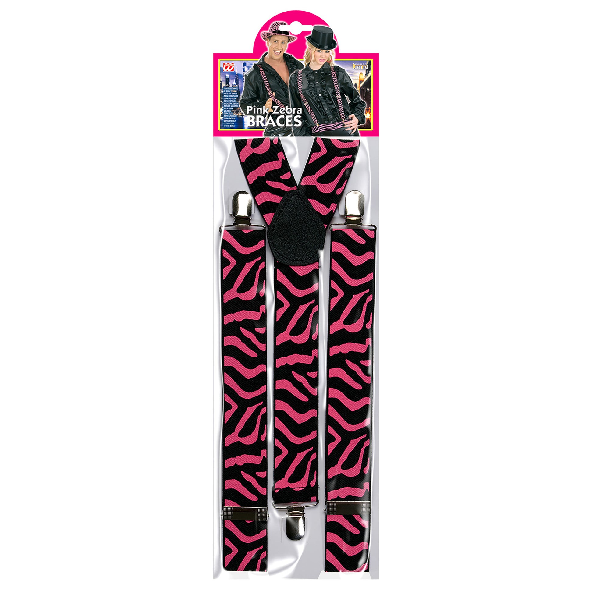 "HOSENTRÄGER PINK ZEBRA" – Detailansicht
