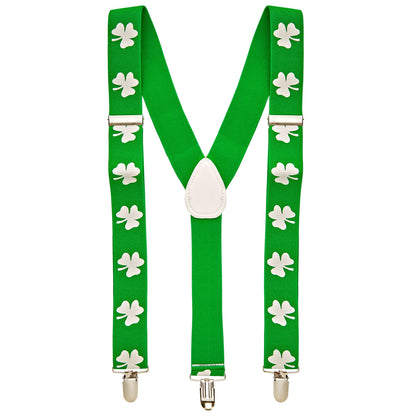"HOSENTRÄGER ST. PATRICKS DAY KLEEBLATT" – Vorderansicht