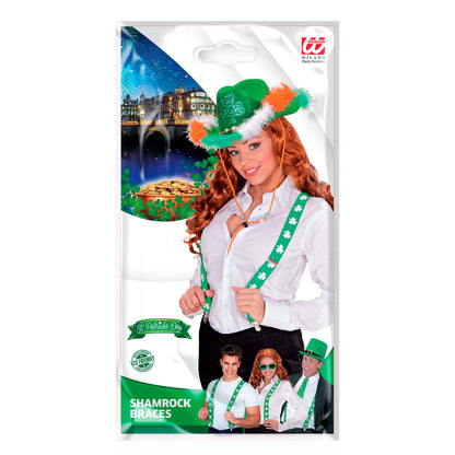 "HOSENTRÄGER ST. PATRICKS DAY KLEEBLATT" – Detailansicht