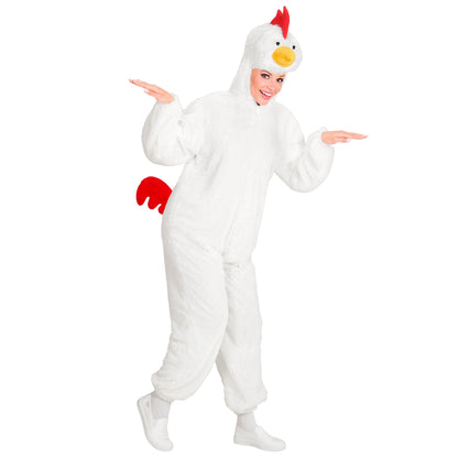 "HÜHN SOFT PLÜSCHKOSTÜM" (Overall mit Kapuze und Maske) – Detailansicht