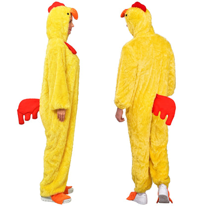 "HUHN EXTRA WEICHES PLÜSCHKOSTÜM" (Overall mit Kapuze) – Ansicht 4