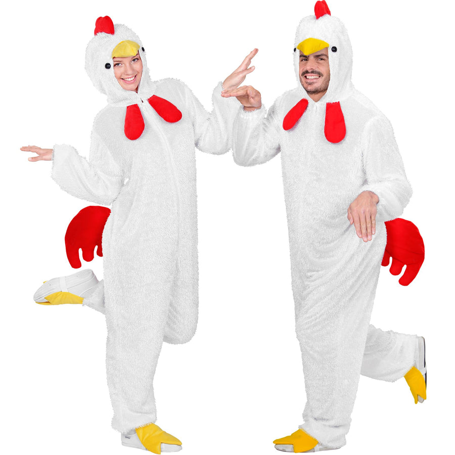 "HUHN FUNNY" (Overall mit Kapuze) – Vorderansicht
