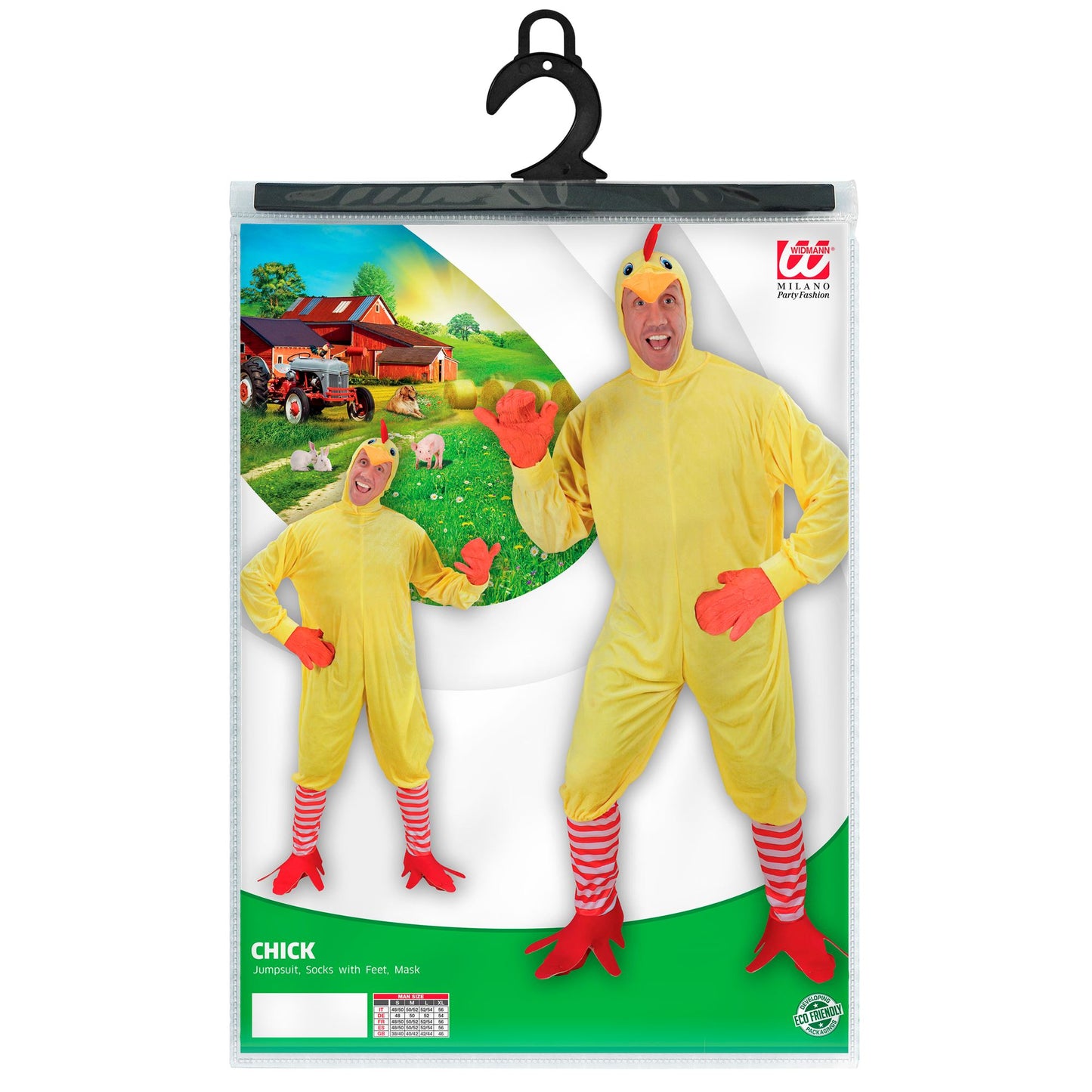 "HUHN" (Kostüm, Socken mit Füsse, Kopfbedeckung) – Ansicht 3