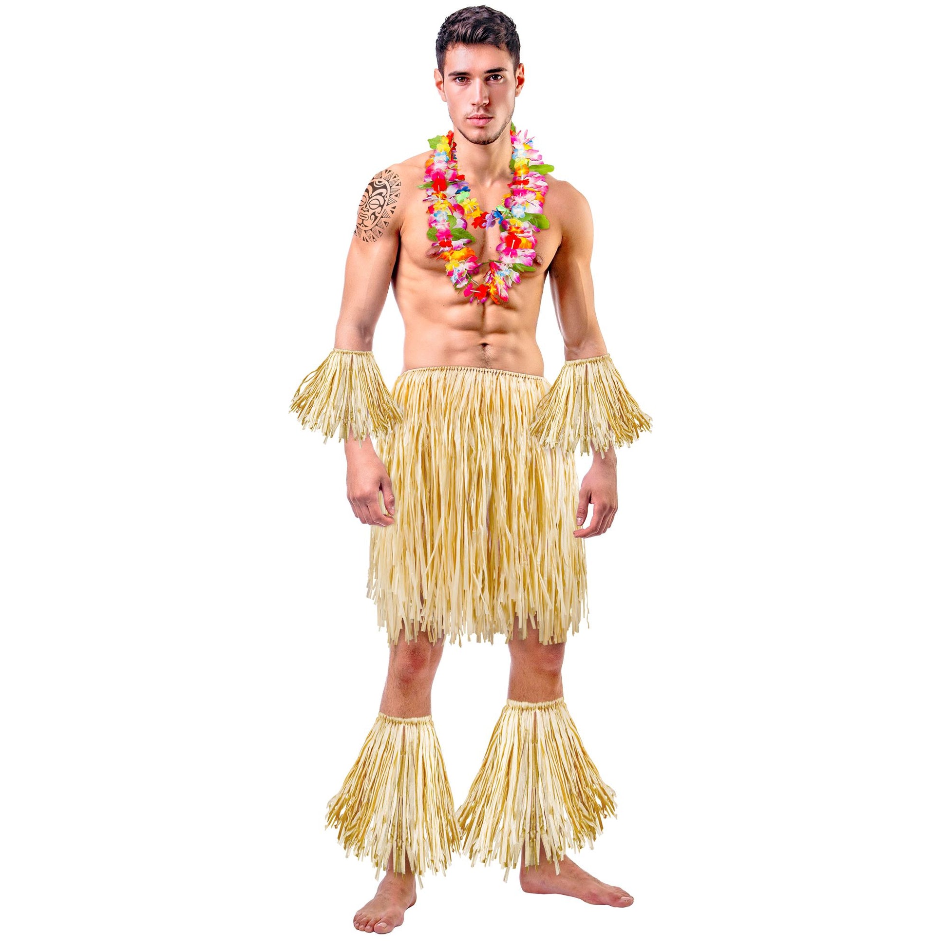 "HULA / MAORI / ZULU" (Rock, Arm- und Beinschmuck aus Raphia ) – Ansicht 3