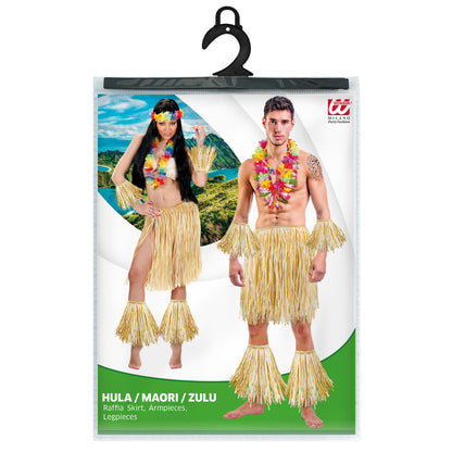 "HULA / MAORI / ZULU" (Rock, Arm- und Beinschmuck aus Raphia ) – Ansicht 4