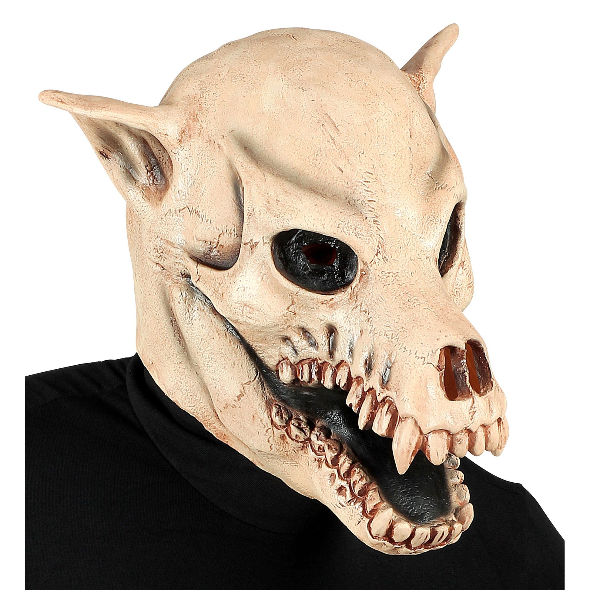 "HUNDESCHÄDEL VOLLKOPFMASKE" – Vorderansicht
