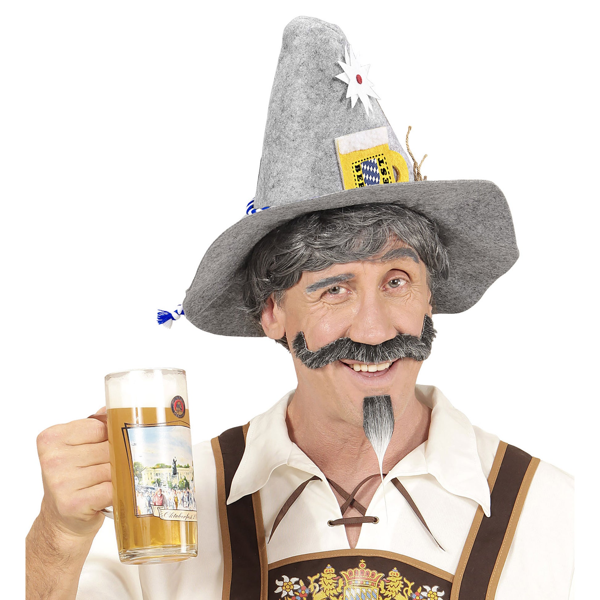 "HUT BIERFEST MIT EDELWEISS UND BIERKRUG" aus Filz – Ansicht 3