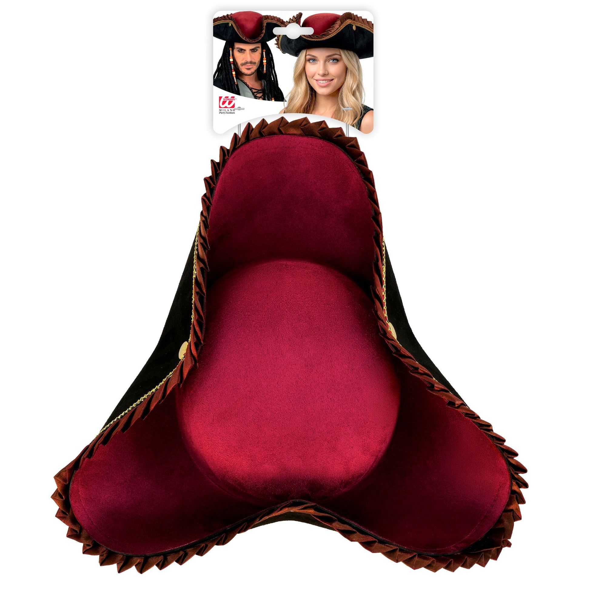 "HUT DREISPITZ DELUXE SCHWARZ & WEINROT" – Detailansicht