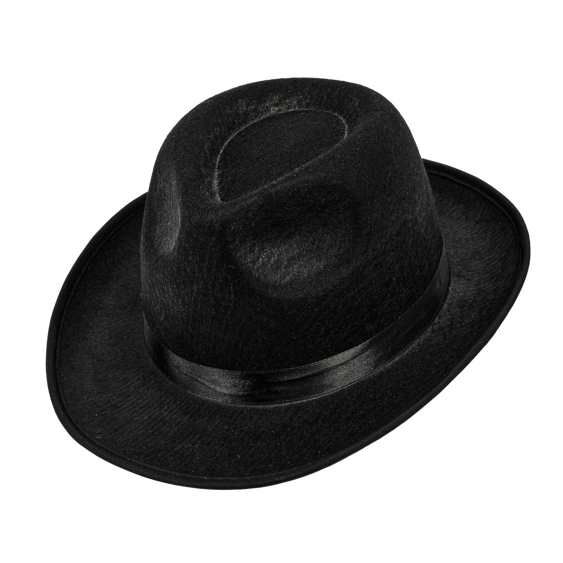 "HUT FEDORA SCHWARZ MIT SCHWARZEM BAND" – Vorderansicht
