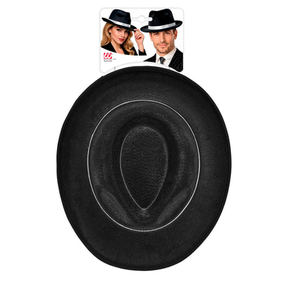 "HUT FEDORA SCHWARZ MIT WEIßEM BAND" – Detailansicht