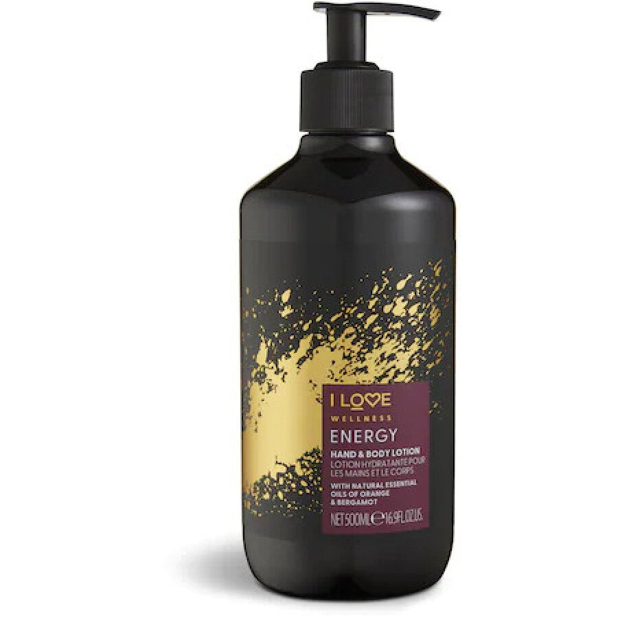 I Love I Love, Wellness Energy, Vegan, Feuchtigkeitsspendend und weichmachend, Orange & Bergamotte, Lotion, Für Hände & Körpe