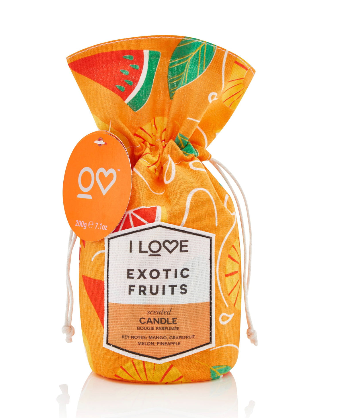 I Love, Exotic Fruits, Mango, Grapefruit, Mango, Ananas, Duftkerze, 160 g