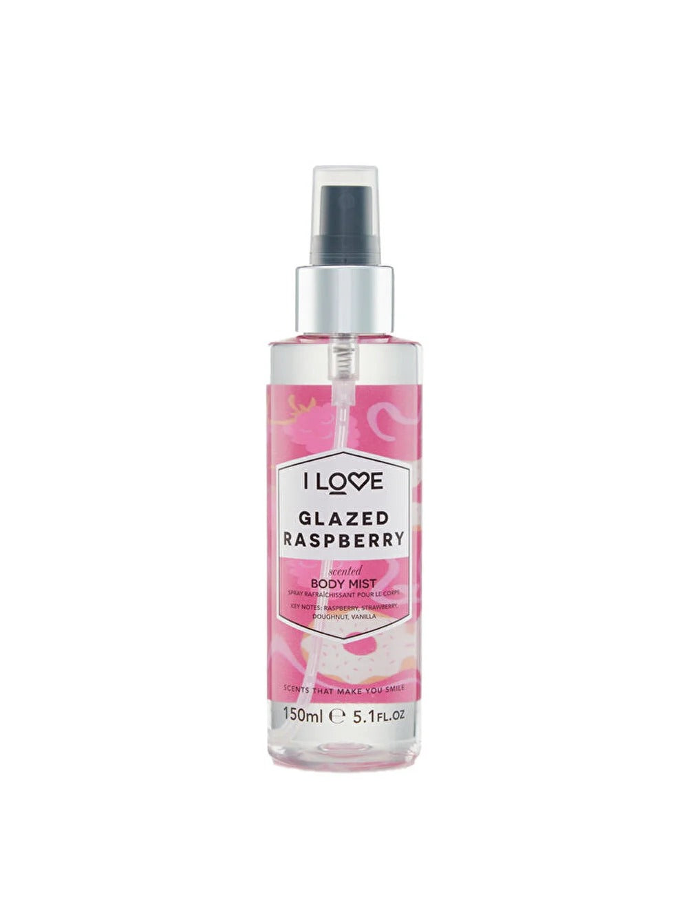 I Love I Love, Signature Collection, Nebelspray, Glasierte Himbeere, Über den ganzen Körper, 165 ml Regular