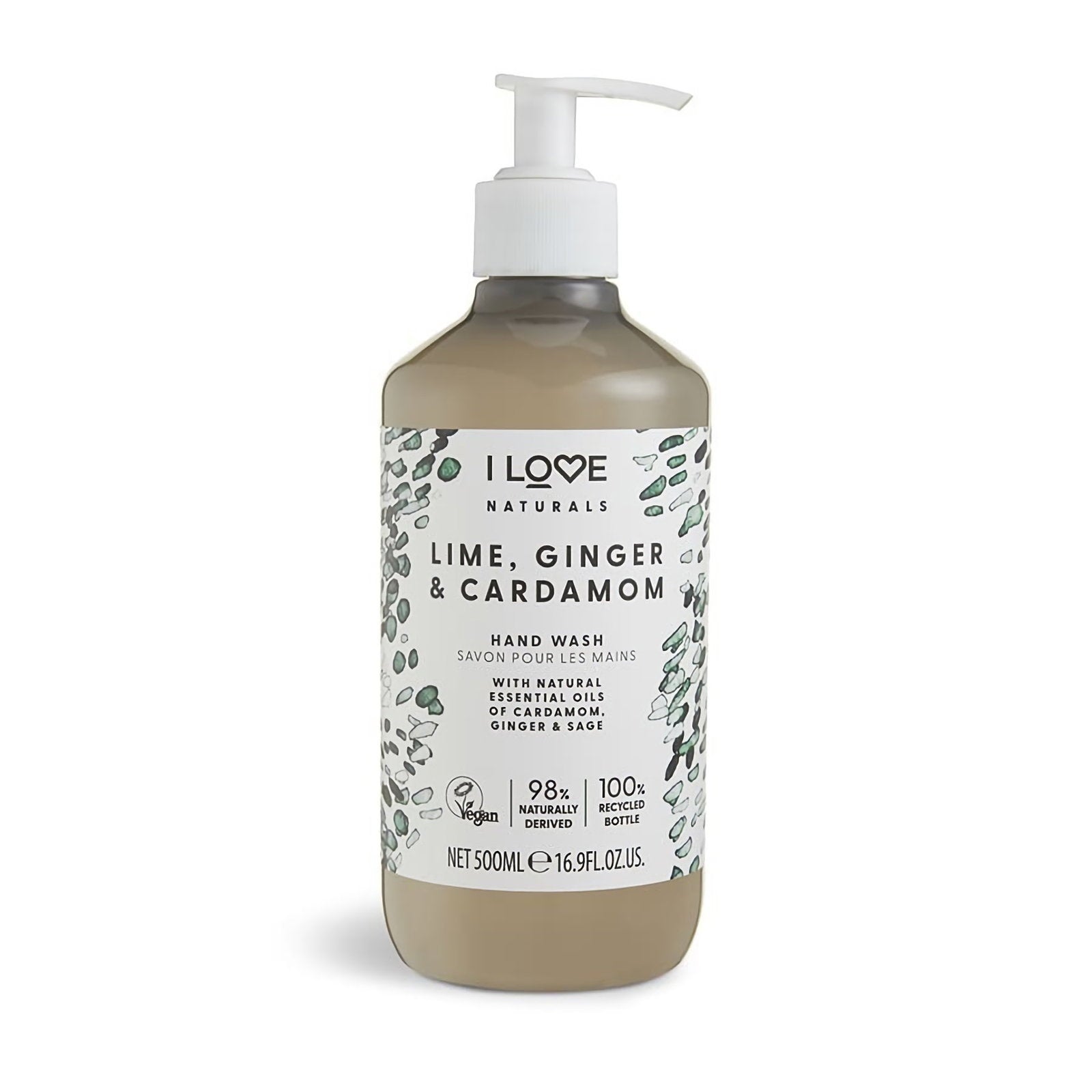 I Love I Love, Naturals Collection, Limette, Ingwer & Kardamom, Reinigung, Flüssigseife, Für Hände, 500 ml Regular