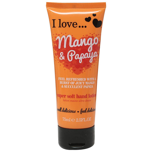 I Love I Love, Originals, Hydratisierend, Handlotion, Mango und Papaya, 75 ml Regular