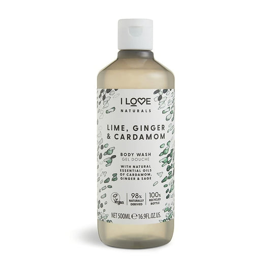 I Love I Love, Naturals Collection, Vegan, Limette, Ingwer & Kardamom, Hydratisierend, Duschgel, Für alle Hauttypen, 500 ml R