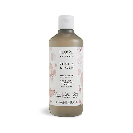I Love I Love, Naturals Collection, Vegan, Hydratisierend, Rose & Argan, Duschgel, 500 ml Regular