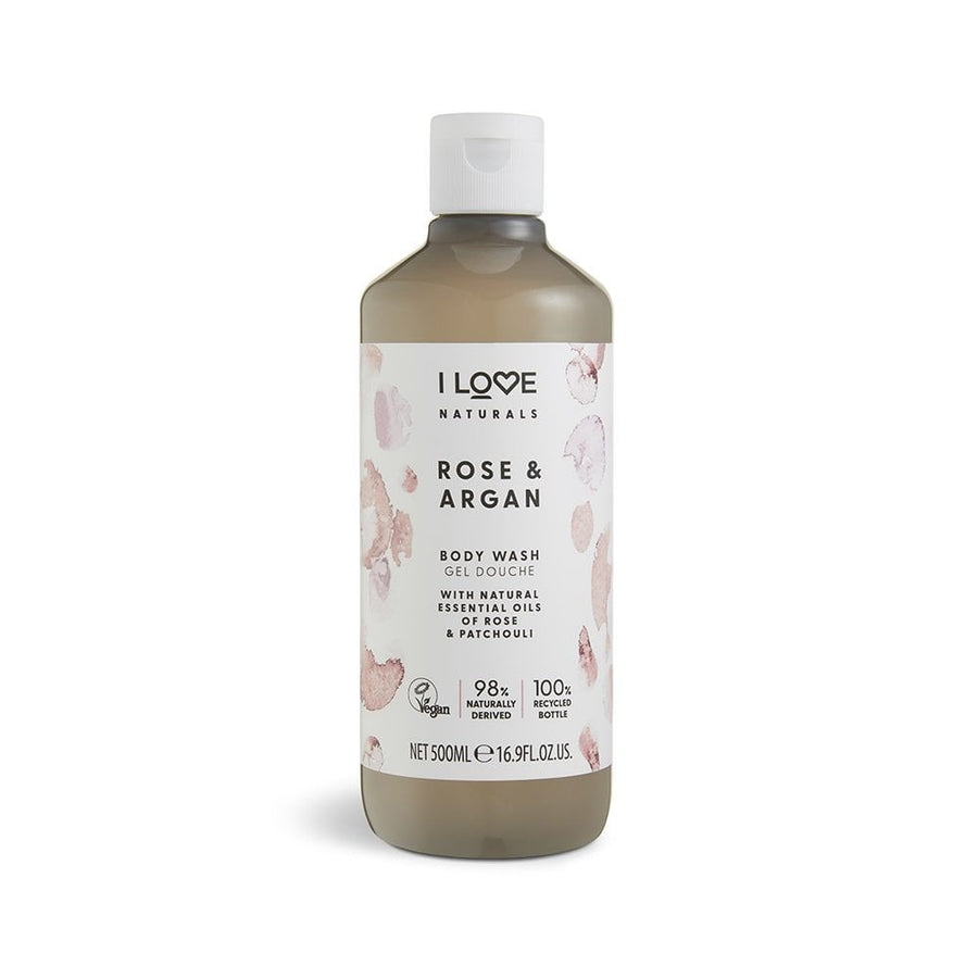 I Love I Love, Naturals Collection, Vegan, Hydratisierend, Rose & Argan, Duschgel, 500 ml Regular