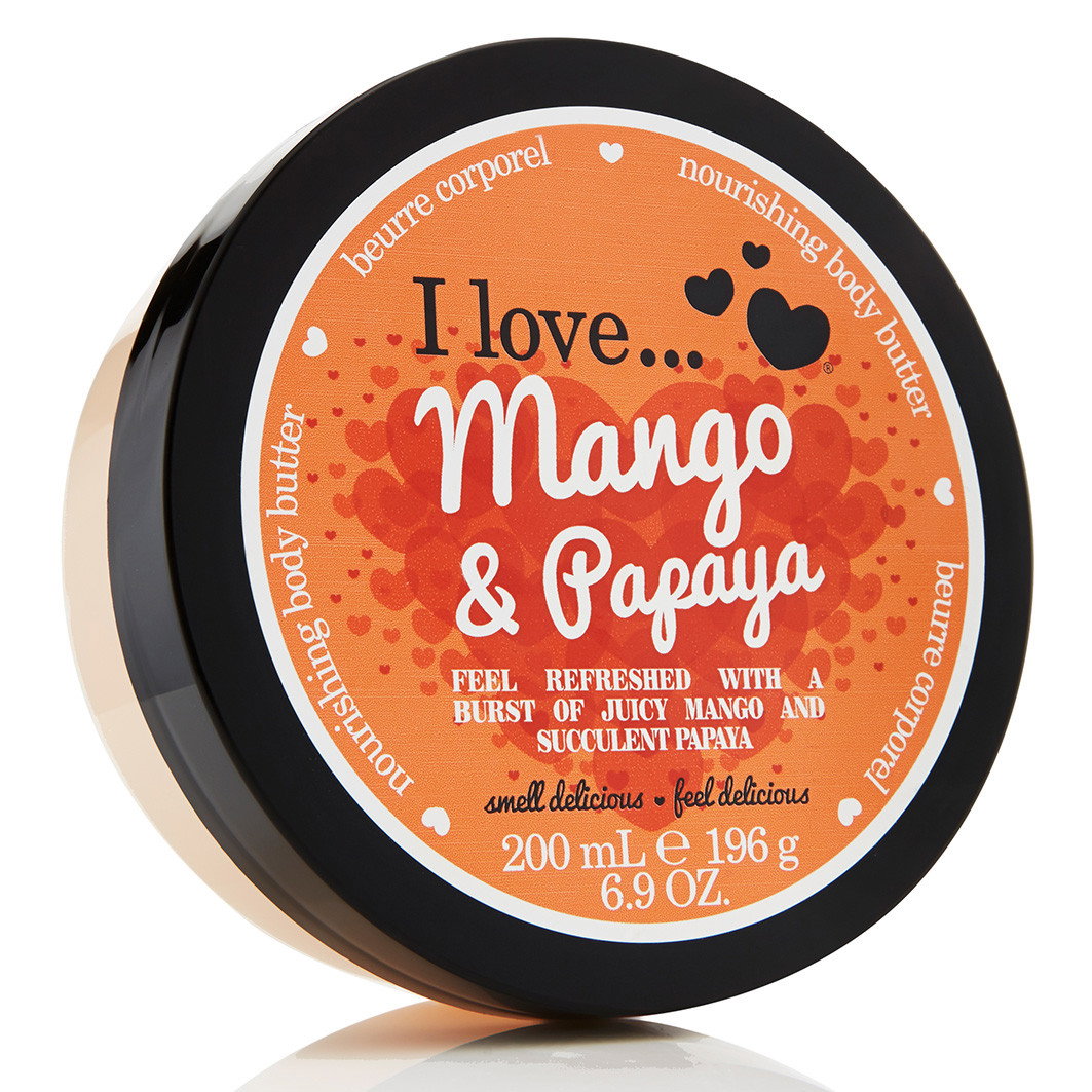 I Love I Love, Mango & Papaya, Hydratisierend, Körperbutter, 200 ml Regular
