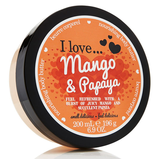 I Love I Love, Mango & Papaya, Hydratisierend, Körperbutter, 200 ml Regular
