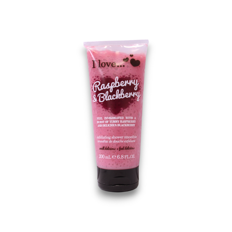 I Love, Raspberry & Blackberry, Peeling, Duschgel, 200 ml