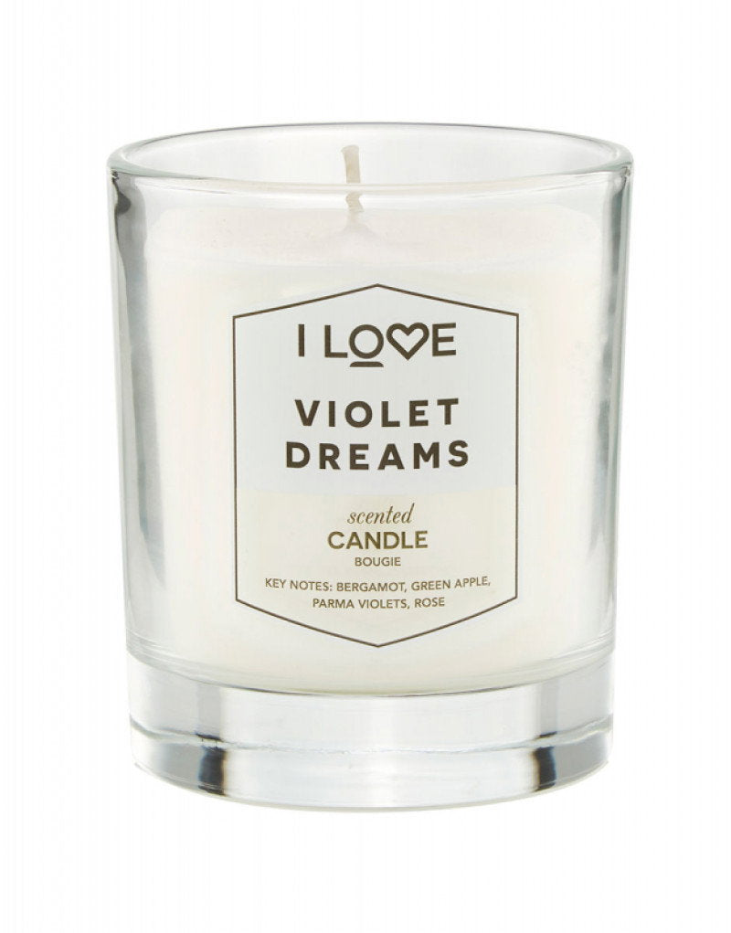I Love I Love, Signature Collection, Bergamotte, grüner Apfel, Parmaveilchen, Rose, Duftkerze, 160 g Regular