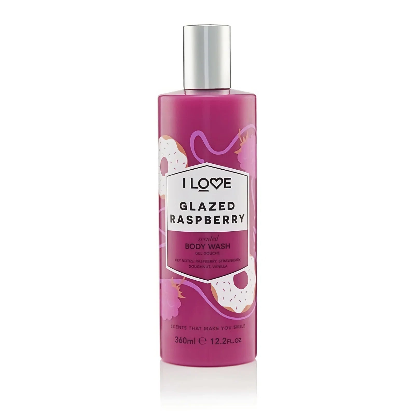 I Love I Love, Signature Collection, Parabenfrei, Reinigung, Glasierte Himbeere, Duschgel, 360 ml Regular