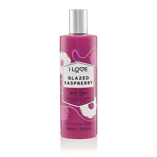 I Love I Love, Signature Collection, Parabenfrei, Reinigung, Glasierte Himbeere, Duschgel, 360 ml Regular