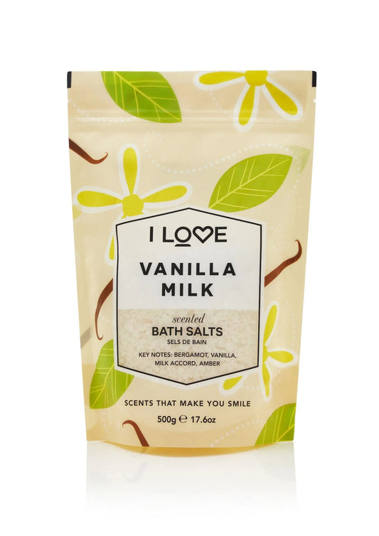 I Love I Love, Signature Collection, Vanillemilch, Badesalz, 500 g Regular