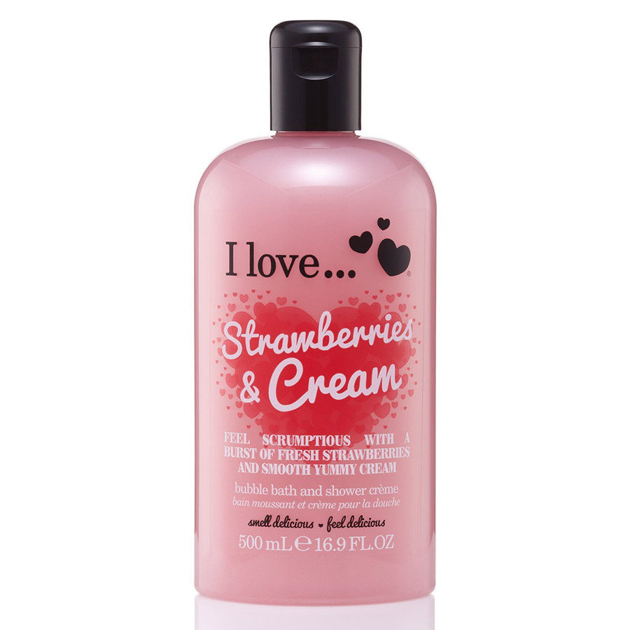 I Love I Love, Strawberries & Cream, Hydratisierend, Duschcreme, 500 ml Regular
