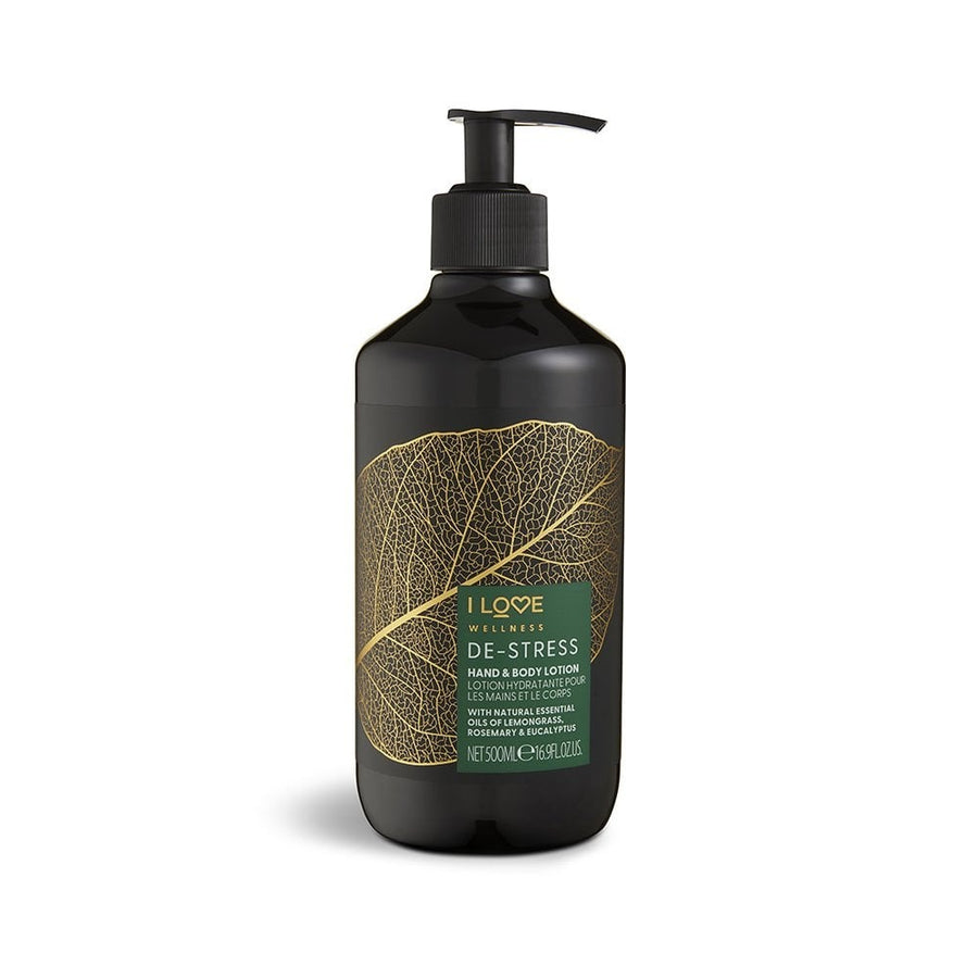 I Love I Love, Wellness De-Stress, Vegan, Feuchtigkeitsspendend und weichmachend, Rosmarin, Eukalyptus & Zitronengras, Lotion