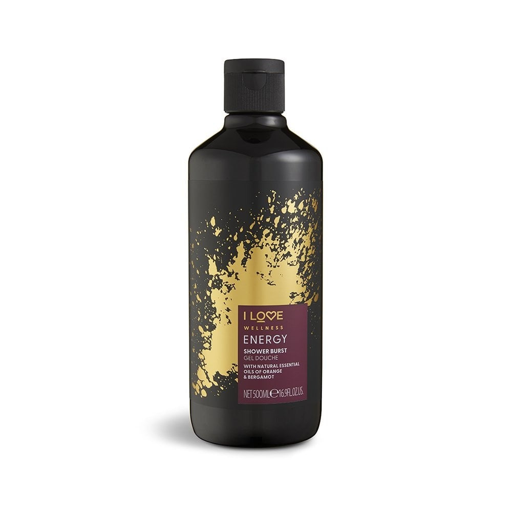I Love I Love, Wellness Energy, Vegan, Orange & Bergamotte, Reinigung, Duschgel, Für alle Hauttypen, 500 ml Regular