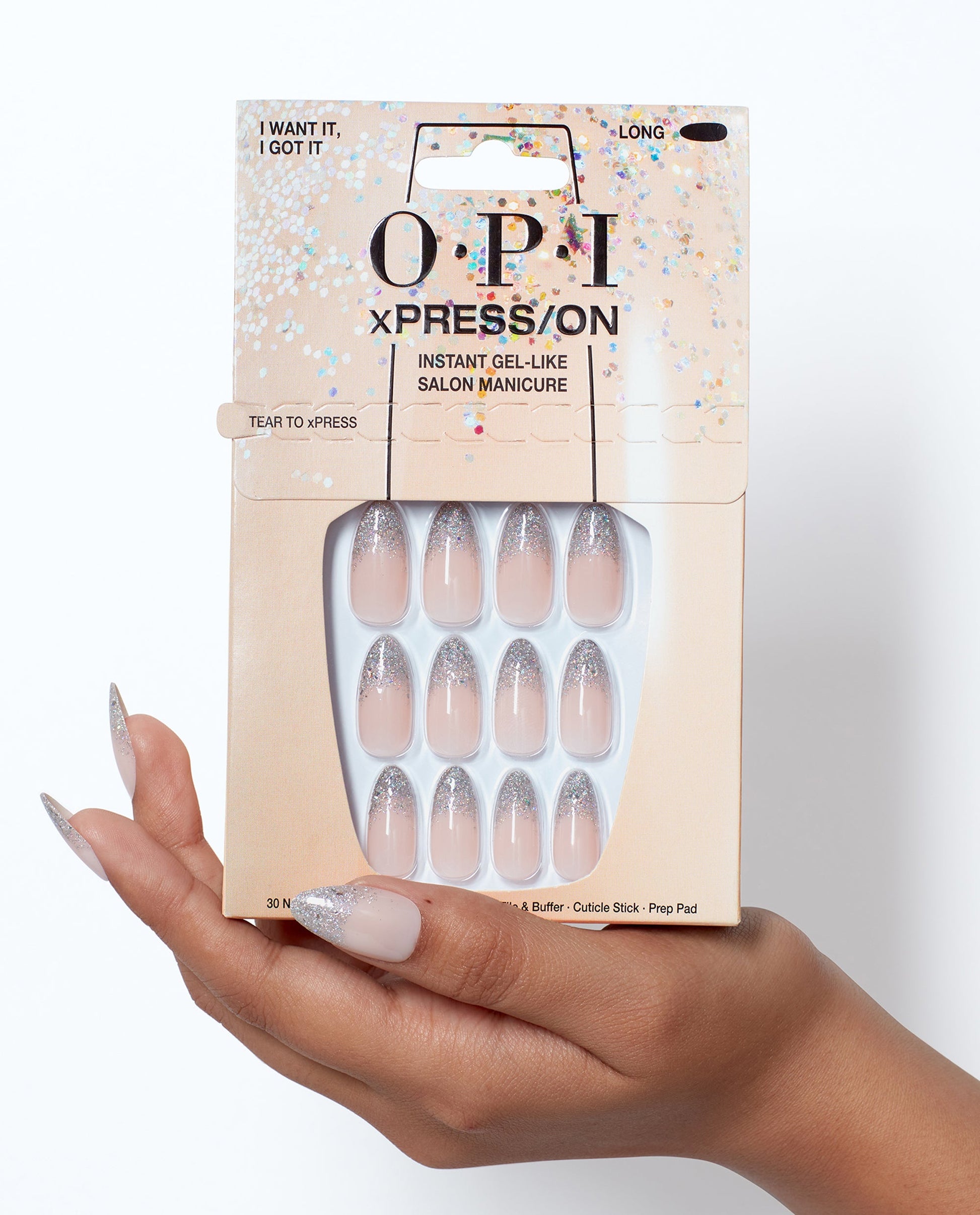 OPI OPI Xpress-On Uñas Artificiales Nail Art I Want It I Got It 30 Stück künstliche Nägel Nagelpflege