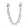 PANDORA Linked Hearts Safety Chain Sicherheitskette für Armband – Seitenansicht