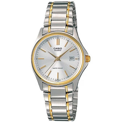 CASIO COLLECTION Mod. LADY DATE STEEL-GOLD - ARGENTÈE GOLD INDEXES