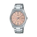 CASIO COLLECTION & VINTAGE CASIO COLLECTION Mod. DATE Golf Ball Dial Armbanduhr Antique Pink – Seitenansicht