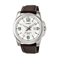 CASIO COLLECTION Mod. BOLD DATE - LEATHER. WHITE