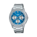 CASIO COLLECTION & VINTAGE CASIO Day Date Multifunction Uhr Light Blue MTP-1375PD-2A2VEF – Seitenansicht