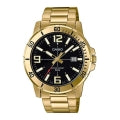 CASIO COLLECTION & VINTAGE Casio MTP-VD01G-1BVUDF Diver 50M Armbanduhr Gold-Schwarz – Seitenansicht