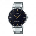 CASIO COLLECTION & VINTAGE CASIO COLLECTION Minimal Black Armbanduhr MTP-VT01D-1BUDF – Seitenansicht