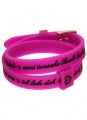 IL MEZZOMETRO Mod. I LOVE YOU GOLD BUCKLE EDITION - FUCHSIA - Bracciale in silicone/silicone bracelet BMG1708 Schmuck Gold ansicht-2