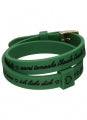 IL MEZZOMETRO Mod. I LOVE YOU GOLD BUCKLE EDITION - GREEN - Bracciale in silicone/silicone bracelet BMG1704 Schmuck Gold ansicht-2