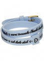 IL MEZZOMETRO Mod. I LOVE YOU GOLD BUCKLE EDITION - LIGHT BLUE - Bracciale in silicone/silicone bracelet BMG1706 Schmuck Blau ansicht-2