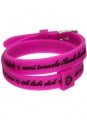 IL MEZZOMETRO Mod. I LOVE YOU SILVER BUCKLE EDITION - FUCHSIA - Bracciale in silicone/silicone bracelet BM1708 Schmuck Silber ansicht-2